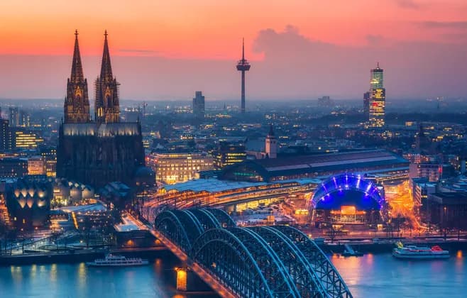 Cologne skyline with the cathedral