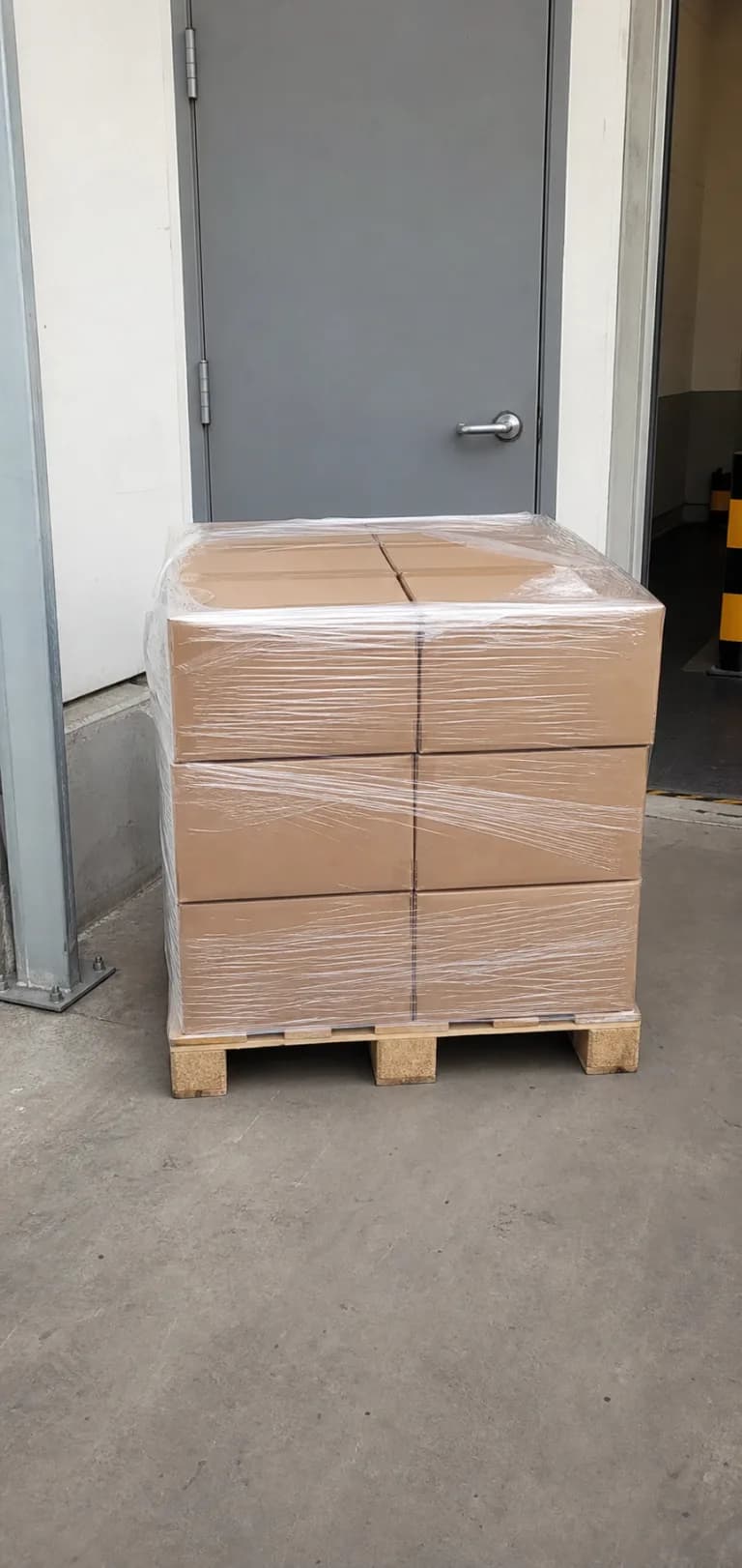 Proof-of-delivery photo of a delivered pallet
