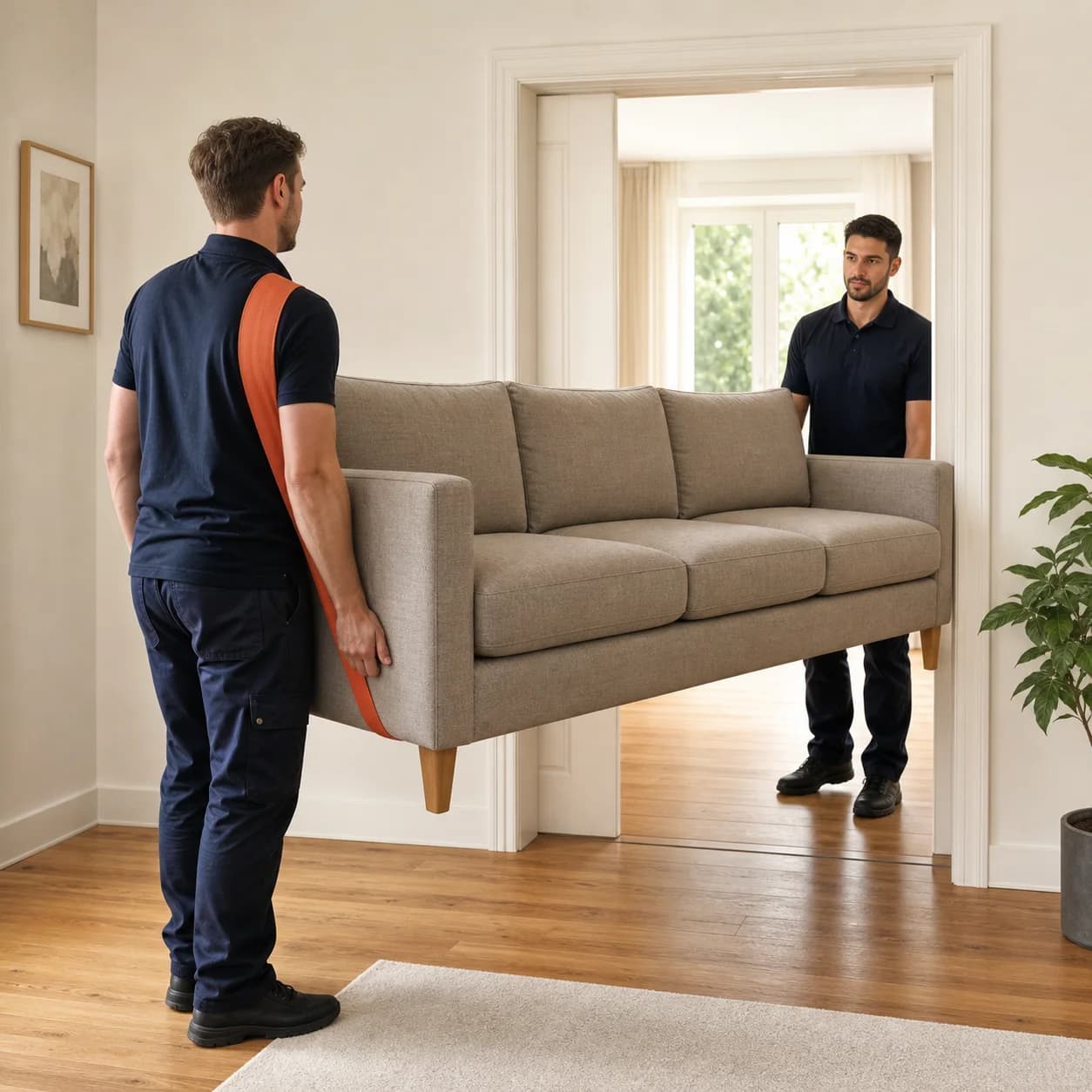 Sofa beim Transport durch eine Wohnungstür