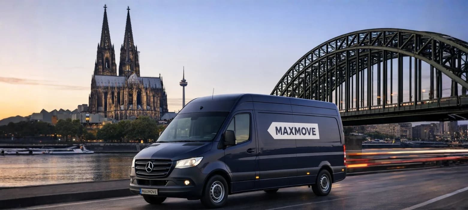 Maxmove kombi Sprinter ispred Kelnske katedrale, pored mosta Hoencolern