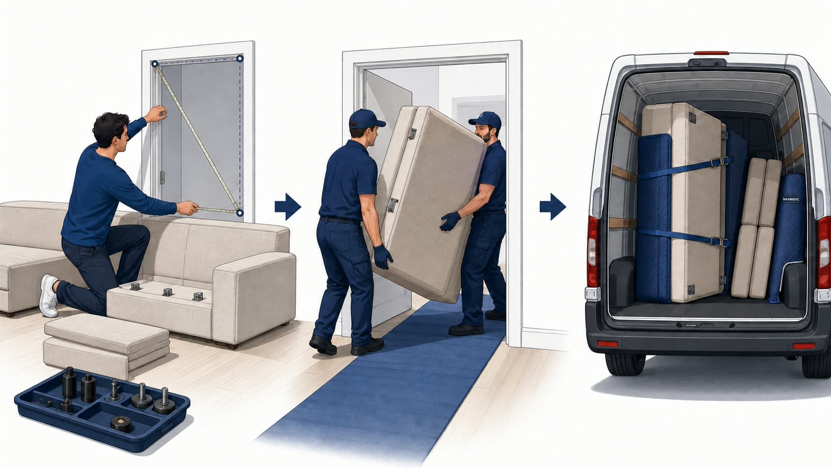 Transporting a sofa – scratch-free to its new home